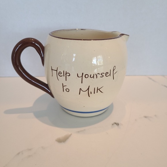 English Hand Painted Cottage Creamer Milk Pitcher - Picture 2 of 7